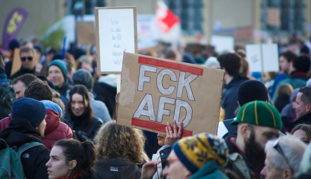 Protest gegen die AfD