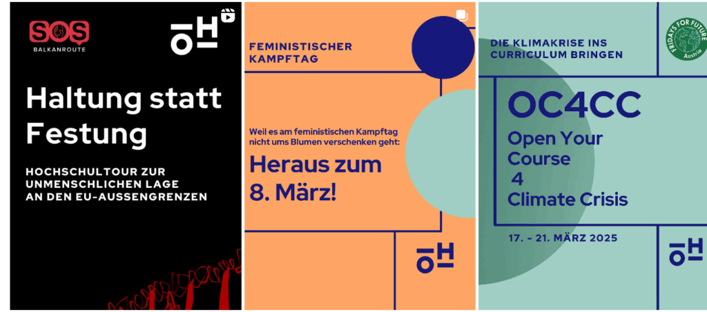 ÖH Posts auf Instagram