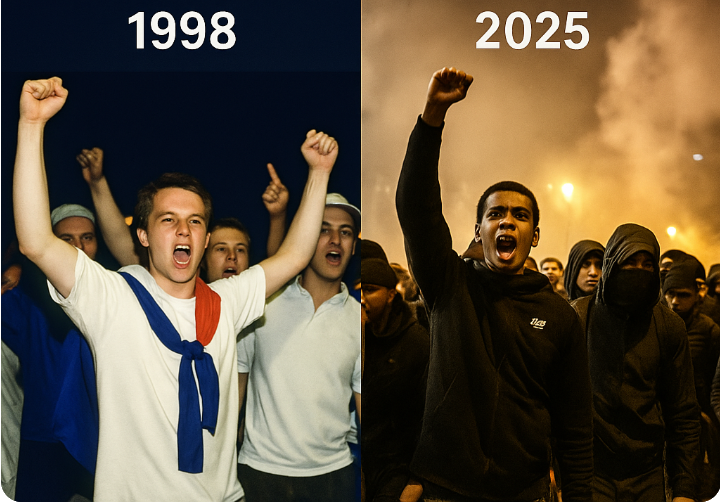 Paris 1998 und 2025, Symbolbild
