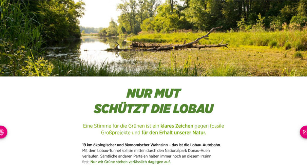 Lobau bleibt: Politische Operation der Grünen