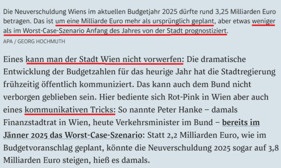 Wien Artikel Neuverschuldung