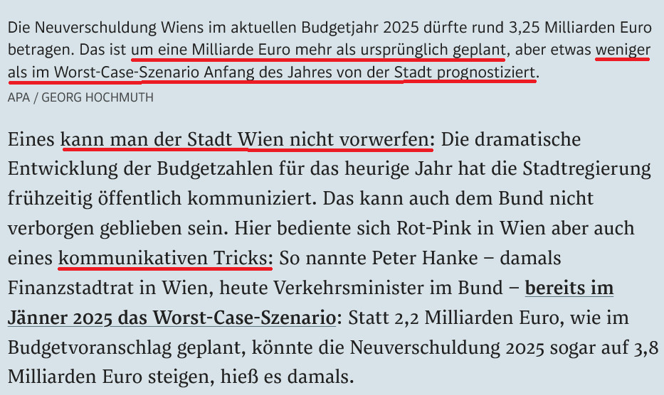 Wien Artikel Neuverschuldung