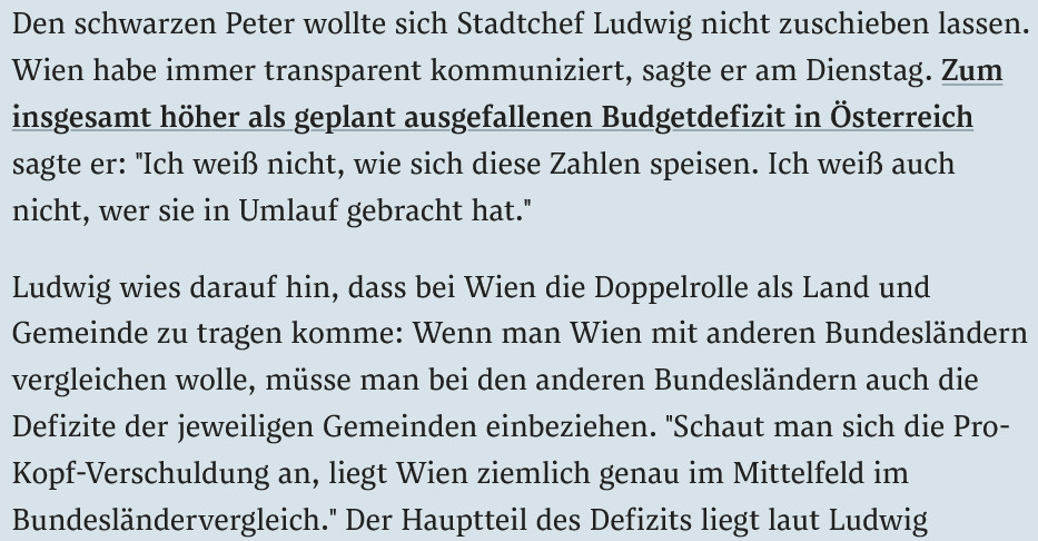 Wien Artikel Neuverschuldung