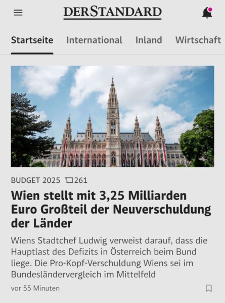 Wien Artikel Neuverschuldung